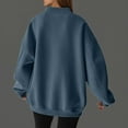 thumbnail image 6 of Womens Tops Casual Women's Solid Color Sweatshirt Women Fashion Solid Casual Loose Hoodie Neck Long Sleeve Sport Hoodie, 6 of 8