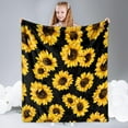 thumbnail image 2 of Sunflower Gifts Blanket (40x50inch) Soft Warm Sunflower Fleece Blanket for All Seasons Lightweight Flannel Fleece Blanket for Bedroom Living Rooms Sofa Couch, 2 of 6
