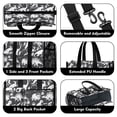 thumbnail image 3 of Teacher Tote Bag,Black and White Dinosaur Pattern Teacher Utility Tote Bag,Large Work Tote Bags for Women with Multiple Pockets,Top Zipper Closure,13.8x10.6x6.7 Inch, 3 of 5
