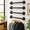 Black 4 Pack-8 in, variant on Black 2 Pack 12 in Cast Iron Wall Mounted Heavy Duty Industrial Pipe Clothing Rack