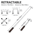 thumbnail image 4 of Retractable Billiard Cue Stick Bridge with 6Pcs Removable Brass Bridge Billiard Table Pool Cue Accessories,Silver, 4 of 5