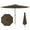 Coffee, variant on GVN Patio Umbrella, Outdoor Table Umbrella,12 Feet Patio Umbrella with Crank Handle and 8 Sturdy Ribs-Coffee