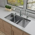 thumbnail image 1 of Pemberly Row 33" Granite Composite Workstation Double Bowl Undermount Sink, 1 of 9