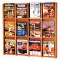 thumbnail image 2 of Wooden Mallet 12 Magazine wall Rack in Medium Oak, 2 of 3