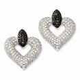 thumbnail image 1 of Sterling Silver & CZ Brilliant Embers Heart Post Earrings, 1 of 2