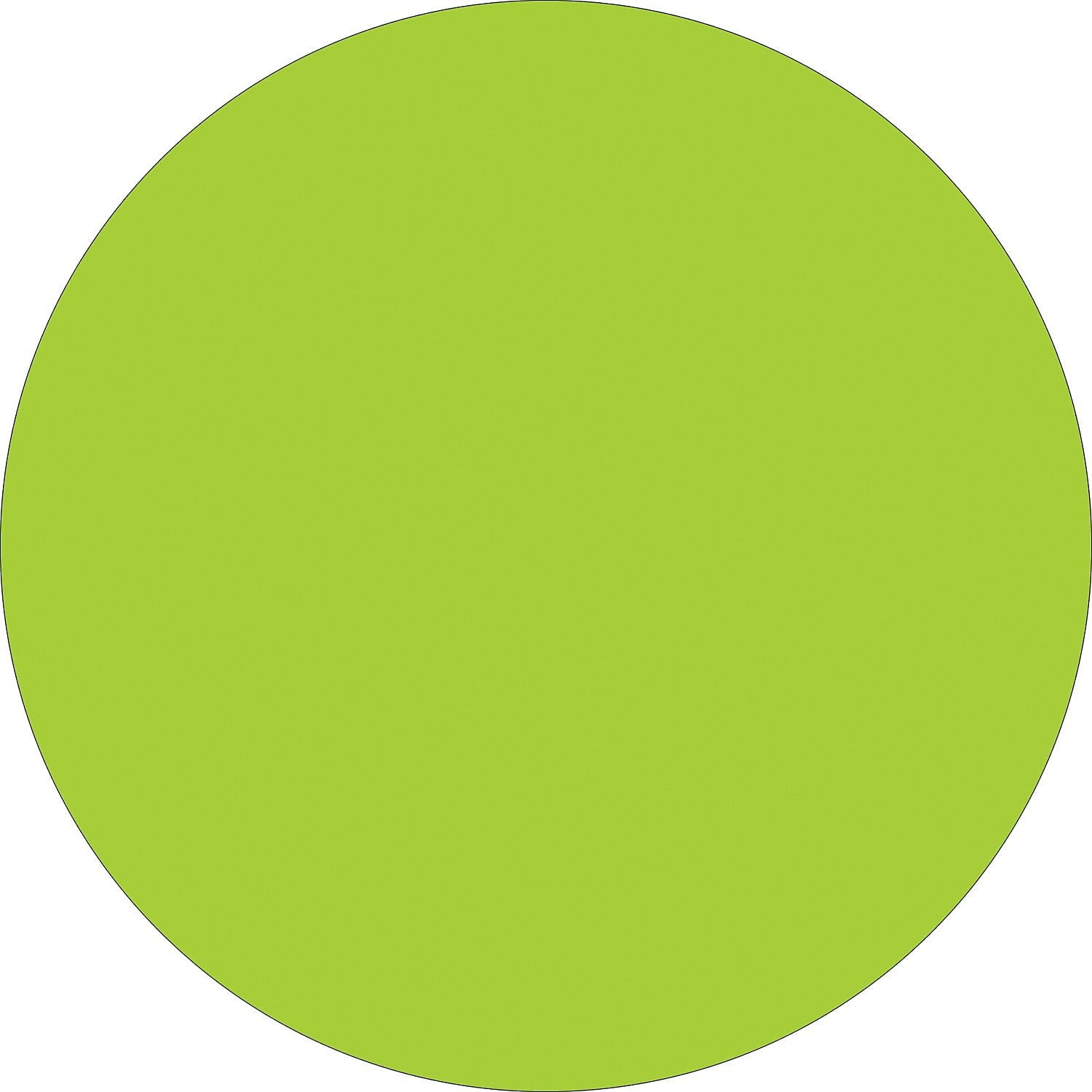 Tape Logic Inventory Circle Labels 1/2' Fluorescent Green 500/Roll DL690J