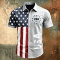 thumbnail image 2 of Fabrcox 1776-2026 USA 250th Anniversary Shirt Button Up Flag Print Patriotic T Shirts for Men Freedom Independence Day July 4th Shirts for Men Gray XXL, 2 of 5