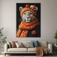 thumbnail image 5 of Mudket Framed Ready to Hang Cute Trendy Leopard Canvas Wall Art, Floral Cheetah Wall Art Pictures, Animal Print Room Decor for Bedroom and Living Room House Decor - 40"L x 28"W, 5 of 10