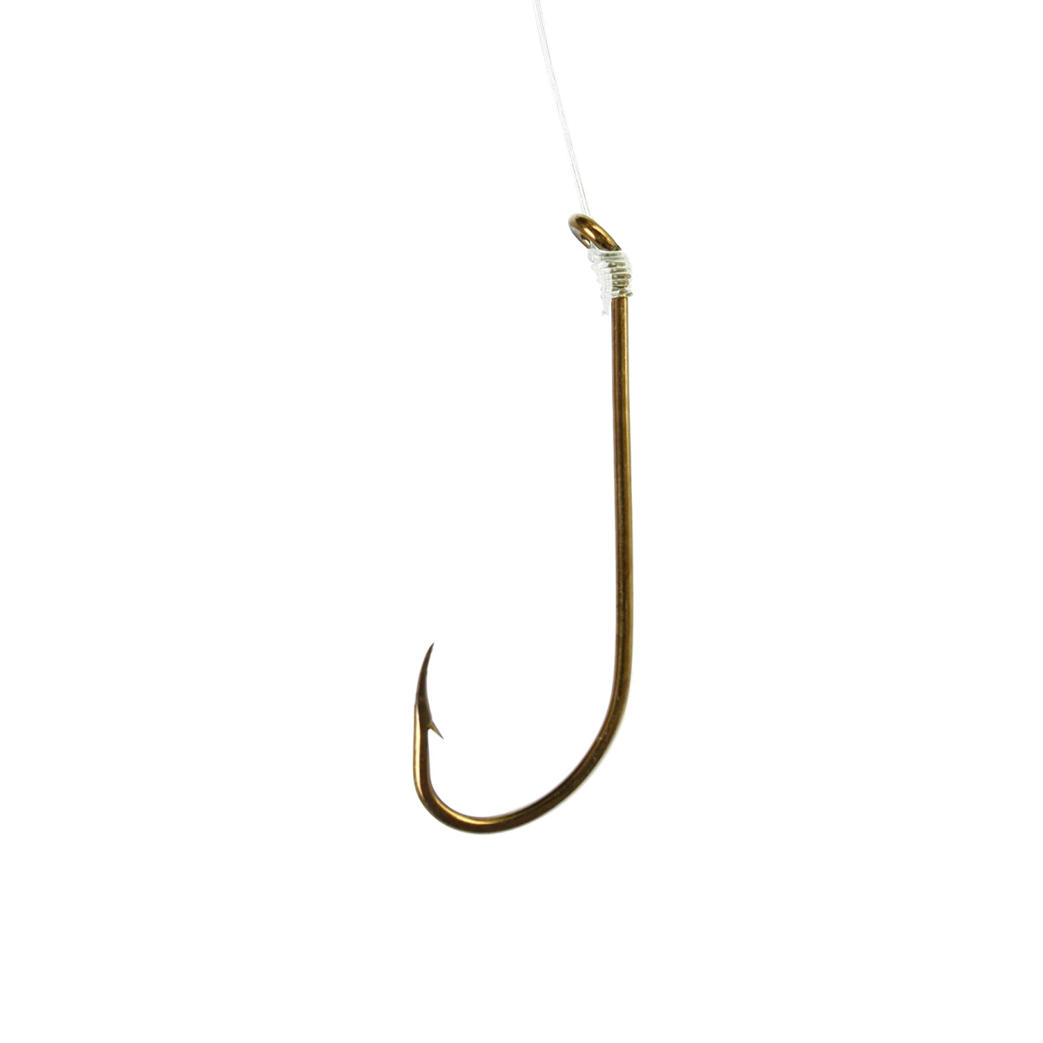 (6 pack) Eagle Claw 231XH-1 Plain Shank Hook, Bronze, Size 1, 6 Pack