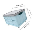 thumbnail image 2 of OULII 1Set Blue Plastic Crates for Storage Stackable for Home Users Car Owners 16.51x11.40x9.43in, 2 of 8
