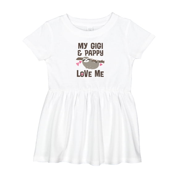 Inktastic My Gigi and Pappy Love Me Girls Baby Dress