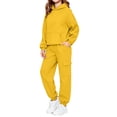 thumbnail image 3 of Piuwrlz Kids 2-Piece Hoodies Outfits Sets,Girls Cotton Sweatshirt Pants Fashion Set Yellow Size 9-10 Years, 3 of 8