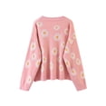 thumbnail image 2 of TheFound Women Button Down Sweater Long Sleeve V Neck Print Loose Knit Cardigan, 2 of 6