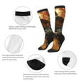 thumbnail image 3 of Naloa Colorful Bull Western Man Thigh High Socks Extra Long Stretchy Sock Women Over Knee High Opaque Stocking Daily Wear, 3 of 6