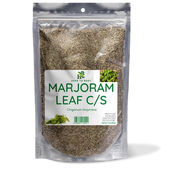 Herb To Body Marjoram Leaf C/S | Cut & Sifted | Marjorana Majorana | Wildcrafted | 4oz