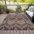 thumbnail image 6 of Addison Rugs Chantille Indoor/Outdoor Transitional Ikat Burgundy Washable Rectangle Rug, 5' x 7'6", 6 of 6