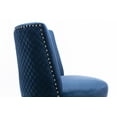 thumbnail image 5 of Velvet Office Chair, Home Office Desk Chair, Swivel Accent Chair Task Chair for Living Room, Bedroom, Office, Navy, 5 of 10