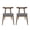 Walnut/Charcoal, variant on Noble House Currant Fabric Upholstered Dining Chairs, Set of 2, Walnut and Charcoal
