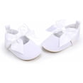 thumbnail image 3 of Baby Girl Mary Jane Flats Lace Bow Non-Slip Soft Sole Newborn First Walker Wedding Princess Party Dress Shoes, 3 of 6