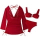 thumbnail image 1 of Conjunto de bikini tankini de 3 piezas para mujer, moda de primavera, color liso, para playa, vacaciones, tankini, 1 of 2