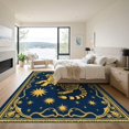 thumbnail image 3 of ODIKA 5'x7' Machine Washable Non-Slip Area Rug, Celestial Tiger Motif High Traffic Rug, Blue, 909885, 3 of 7