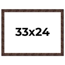 33x24 Frame Brown Burl Real Wood Picture Frame Width 1.625 Inches | Interior Frame Depth 0.5 Inches