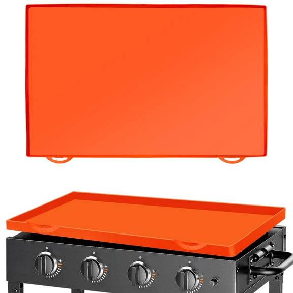 HXXF Silicone Griddle Cover Mat Suitable for Grill 36" Blackstone, Top Edges,Heavy Duty Food Grade Blackstone Accessories Reusable&Durable,Protect from Rust,Insects & Leaves - Orange