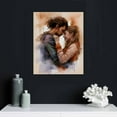 thumbnail image 4 of Nawypu  Custom Couple Portrait - Customized Couples Portrait with Personalized Text Name from Your Photo Watercolor Portraits Artistic Print Canvas Watercolour Illustration 16x20 inch, 4 of 4