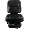thumbnail image 2 of Mid Back Seat Compatible with John Deere Husqvarna Toro Briggs Stratton Lawn Tractors Black Vinyl Mechanical Suspension 3-15/16in Stroke 110-290 LBS Two Piece Seat Snapper Riding Mower, 2 of 3