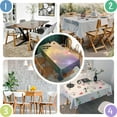 thumbnail image 5 of Colorful Tie Dye Nebula Pattern Rectangle Tablecloth 60"x102",Waterproof Polyester Rectangle Table Cloth, Wipeable Spillproof Polyester Tablecloth for Dining, Camping, Indoor and Outdoor, 5 of 6