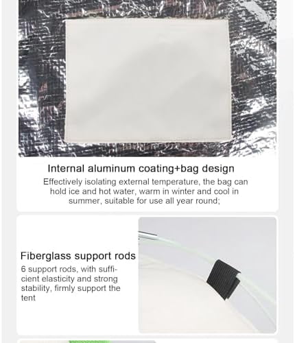 Pet Cooling House with 4 Ice Packs and Mat, Foldable Tent for Indoor Outdoor Use