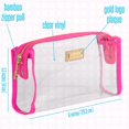 thumbnail image 3 of Estuche para lápices Lilly Pulitzer transparente con cierre Aura Pink, 3 of 3