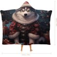 thumbnail image 2 of Hooded Blanket Siberia Dog For Adults Christmas Wearable Blanket Cute Husky Christmas Cloak Hooded Blanket, 2 of 6