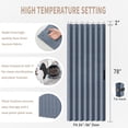 thumbnail image 2 of Vatge Accordian Style Door Curtains for Bedroom, and Closet Without Door, Room Divider Curtain for Living Room/Bathroom/Bedroom, 1 Panel with Tieback, W39 x L78, Blue, 2 of 12