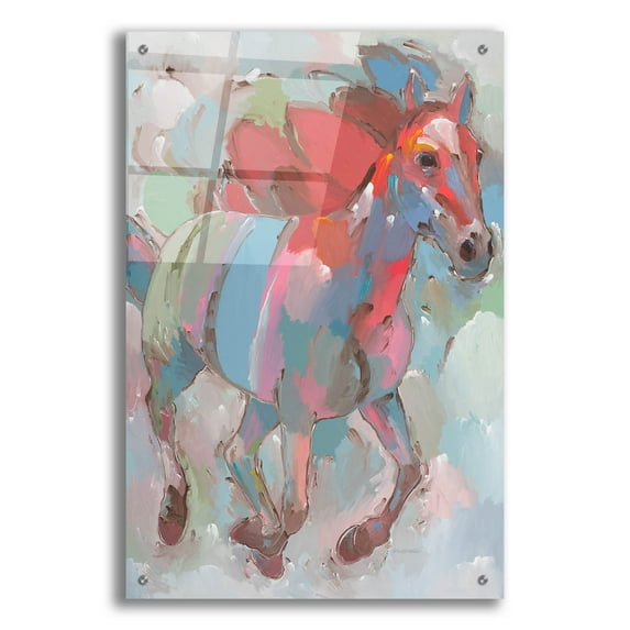 Epic Art 'Pegasus' by Hooshang Khorasani, Acrylic Glass Wall Art, 24"x36"