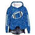 thumbnail image 4 of Fshinging Football Hoodie Sweatshirt For Women Long Sleeve Sequin Letter Print Oversize Pullover Tops Sunday Game Day Clothes, 4 of 5