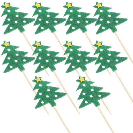 

10 Pcs Cocktail Sign Skewers for Xmas Decorations Christmas Tree Toothpicks