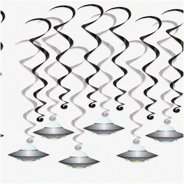 Cosmic Whirls - Extraterrestrial-Inspired Hanging Swirls (12 Pcs) - 1 Pack