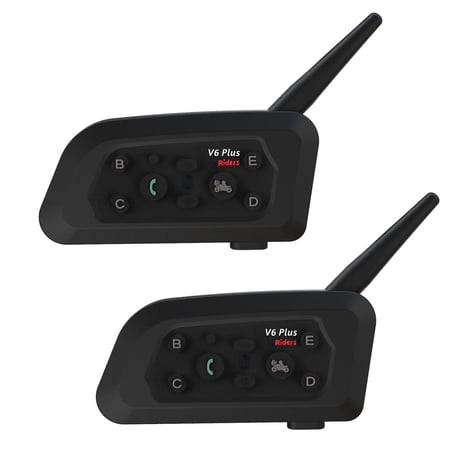 Teleheer 1200M Duplex Motorcycle Helmet Intercom V6 Headset Riding Walkie-talkie for Moto Enthusiasts