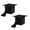 Black, variant on Graduation Cap Shaped Gift Boxes With Tassels, 2 Pieces Candy And Snack Packaging Cardboard Containers For Party Favors