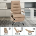 thumbnail image 2 of Electric Power Reclining Office Chair, Heavy Duty 500lbs Power Office Chair with Footrest, Big and Tall PU Leather Game Chair with USB Port and Auto-Linked Armrests, Camel, 2 of 7
