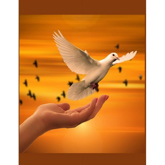 The Dove Christian Inspirational Notebook: 100 Pages 8.5" X 11" Wide Ruled Line Paper, (Paperback)