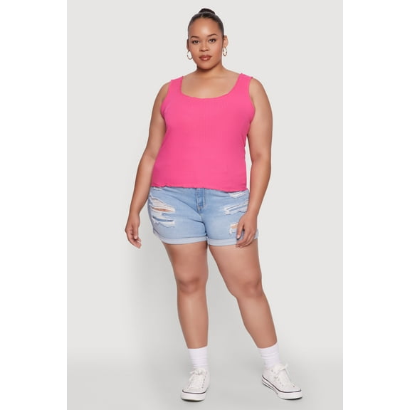 Womens Plus Size Scoop Neck Tank Top