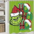 thumbnail image 2 of Merry Christmas Shower Curtains For Bathroom Polyester Fabric Winter Snow Xmas Tree Shower Curtain Set Machine Washable Bathroom Decor, 2 of 9