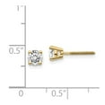 thumbnail image 2 of Real 14kt Yellow Gold .70ct. SI3 G-I Diamond Stud Thread on/off Post Earrings; for Adults and Teens; for Women and Men, 2 of 2