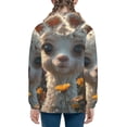 thumbnail image 6 of Sikiie Adorable Llama In Flowers Zip Up Hoodie Teenage, hoodies for Teenage, Zipper Sweatshirt Jacket for Daily, Traveling-Small, 6 of 6