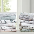 thumbnail image 6 of Intelligent Design Cozy Soft 4-Piece Full Cotton Flannel Printed Sheet Set, Grey/Pink Cats, 6 of 8