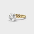 thumbnail image 3 of IGI Certified 5 Carat Shiny Lab Grown Diamond Anniversary Ring for Wife Solid 18K Yellow Gold | Twisted Solitaire Diamond Ring for her | Size 11 by Diamond-Capitals, 3 of 8