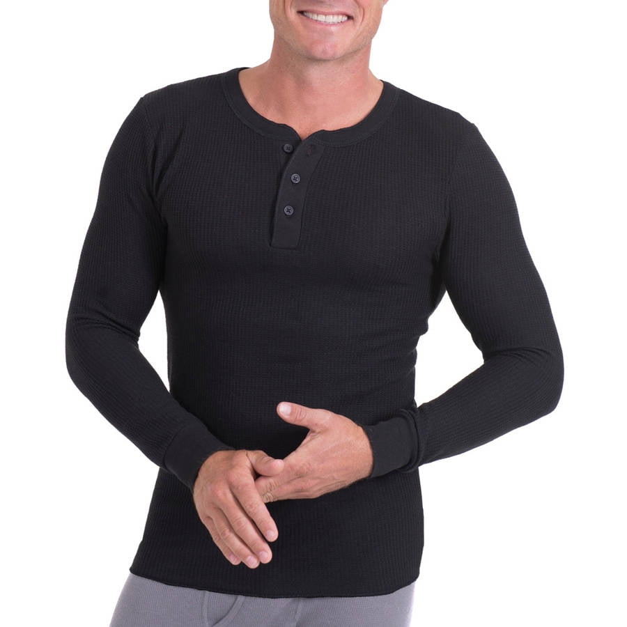 fruit Of The Loom Men's Thermal Henley 