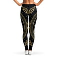 thumbnail image 2 of Vintage Capricorn Zodiac Sign Print Leggings, Zodiac Horoscope Sexy Yoga Leggings For Women., 2 of 5